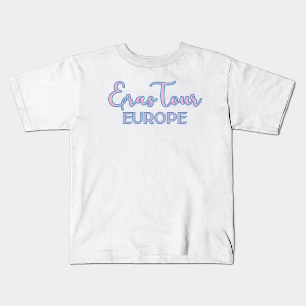 Eras Tour Europe Kids T-Shirt by Likeable Design